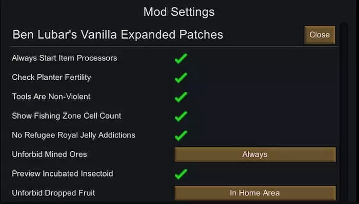 Ben Lubar's Vanilla Expanded Patches